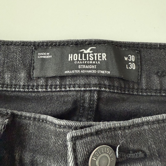 Hollister Straight Advanced Stretch Black Jeans size W30 x L30 - Picture 6 of 6